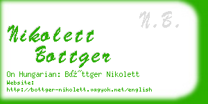 nikolett bottger business card